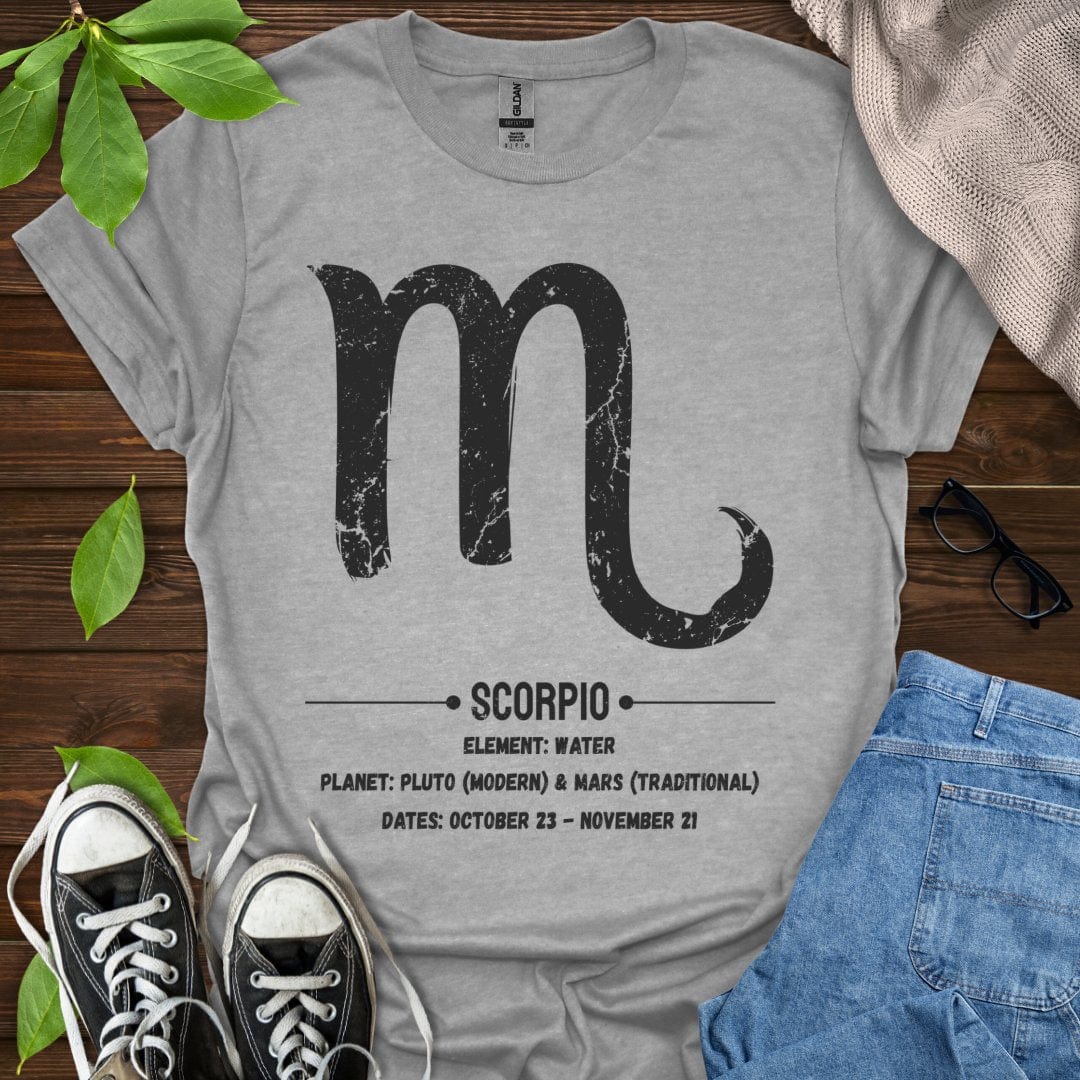 Printify T-Shirt Sport Grey / XS Scorpio Glyph
