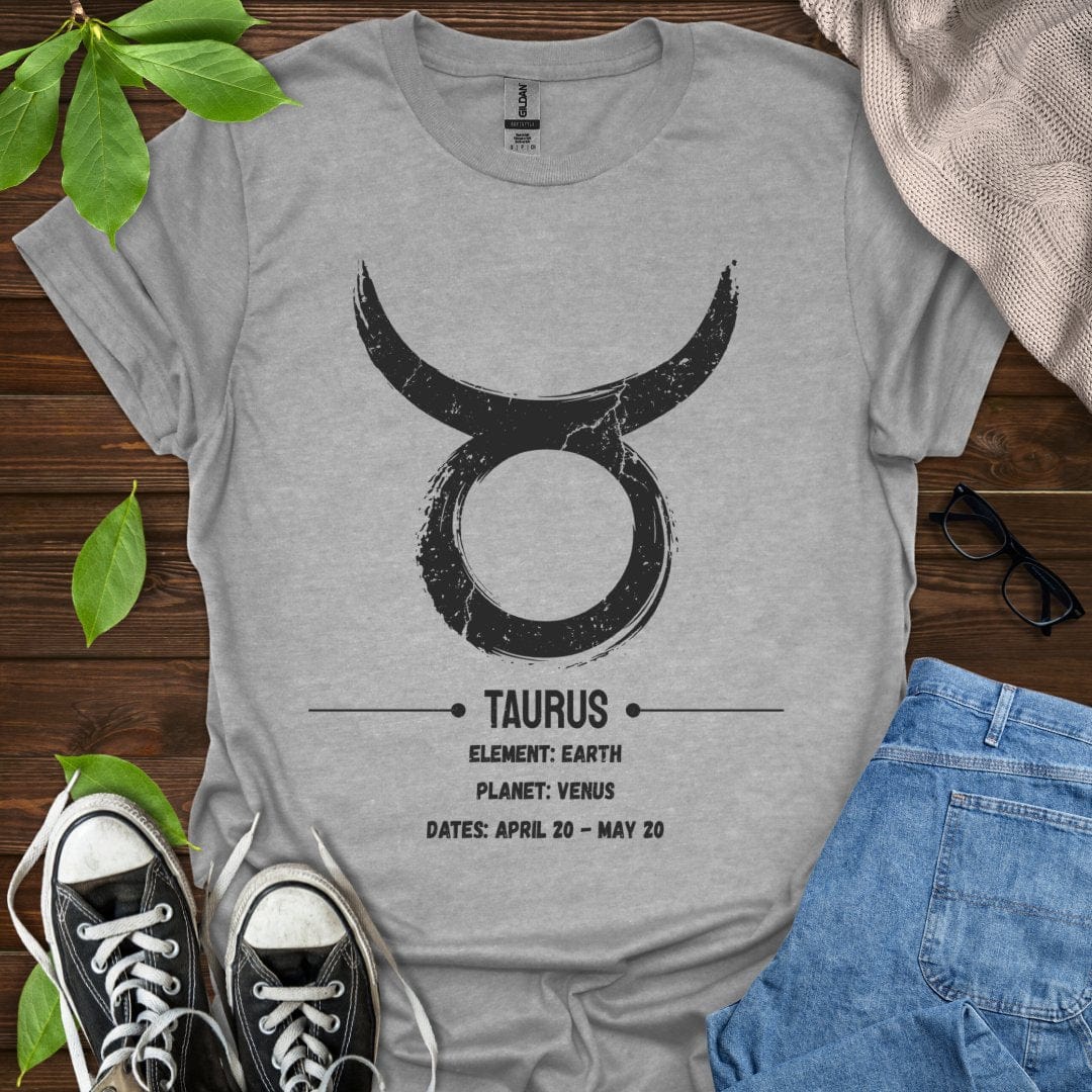 Printify T-Shirt Sport Grey / XS Taurus Glyph