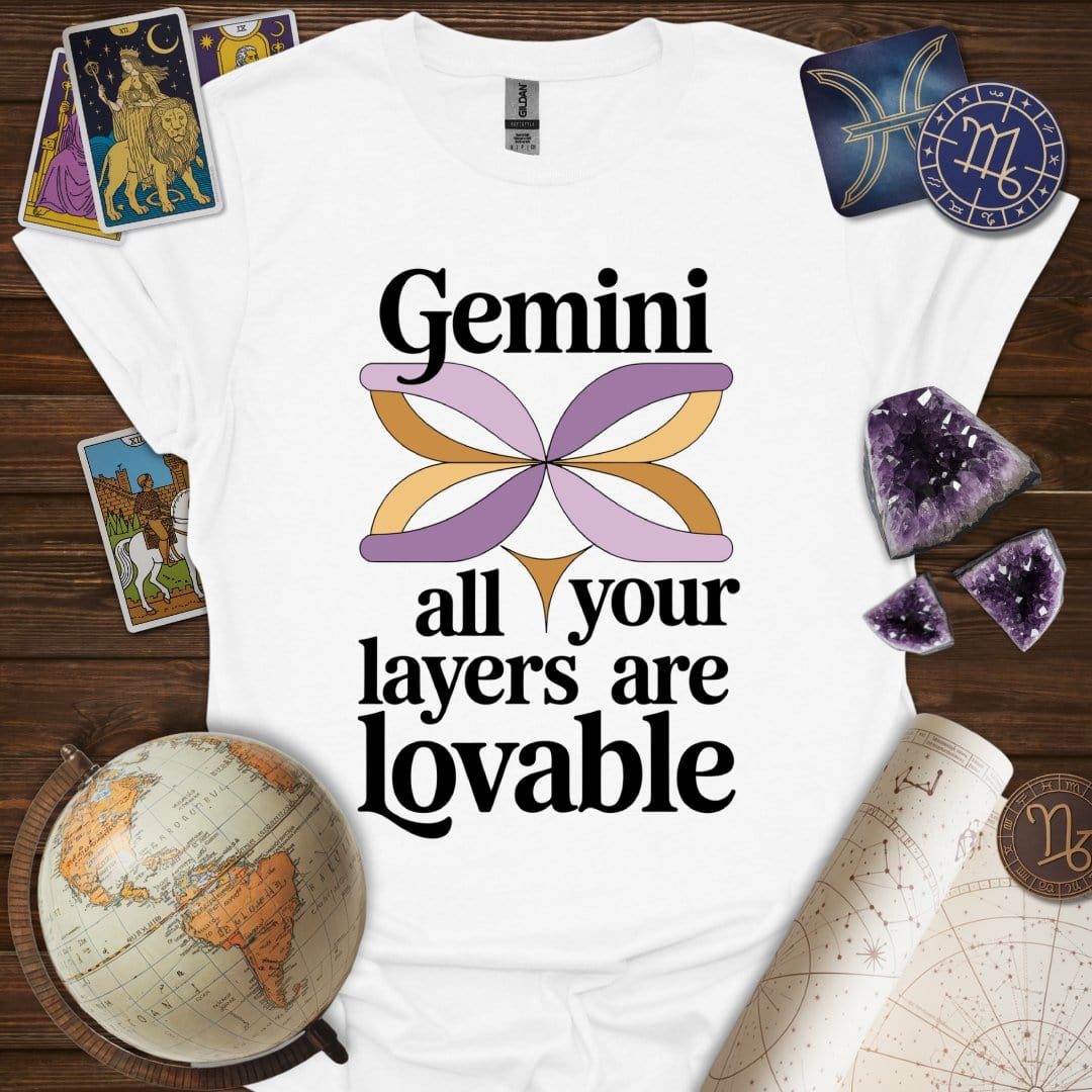 Printify T-Shirt White / S Gemini Lovable T-Shirt