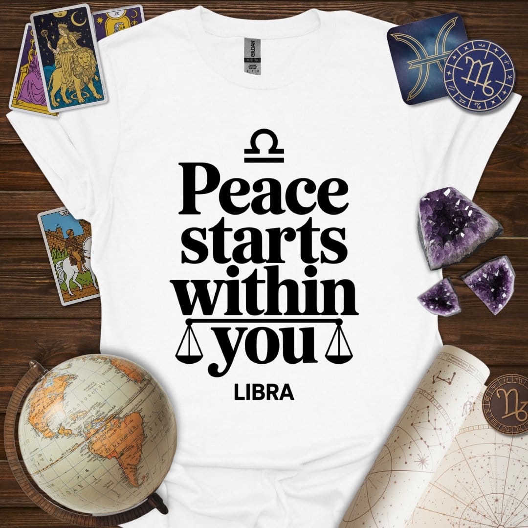 Printify T-Shirt White / S Peace Starts Within T-Shirt