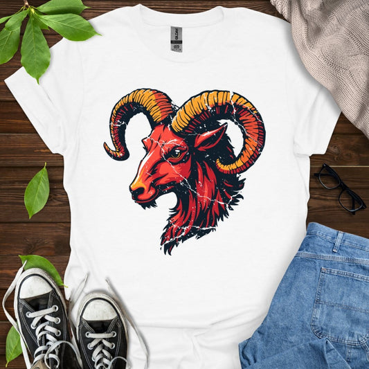 Printify T-Shirt White / XS Aries - Graphic