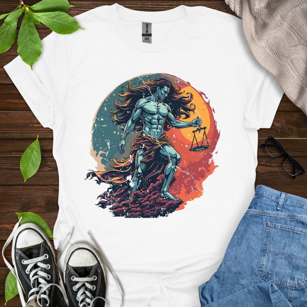 Printify T-Shirt White / XS Libra - Graphic