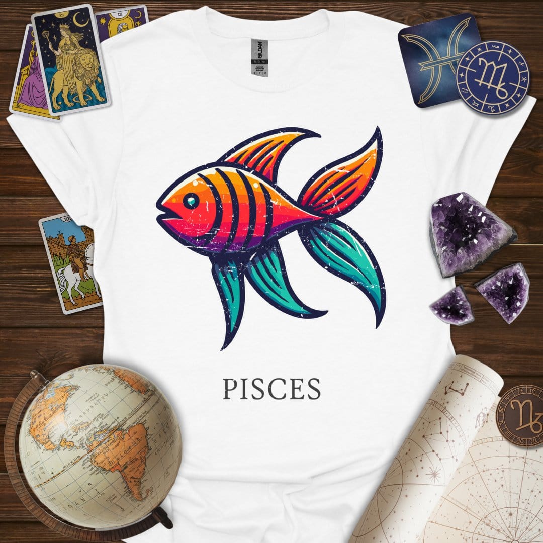 Printify T-Shirt White / XS Pisces Icon T-Shirt