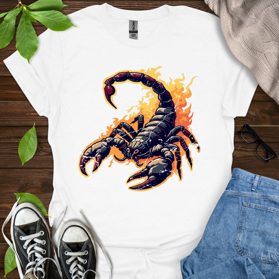 Printify T-Shirt White / XS Scorpio - Graphic
