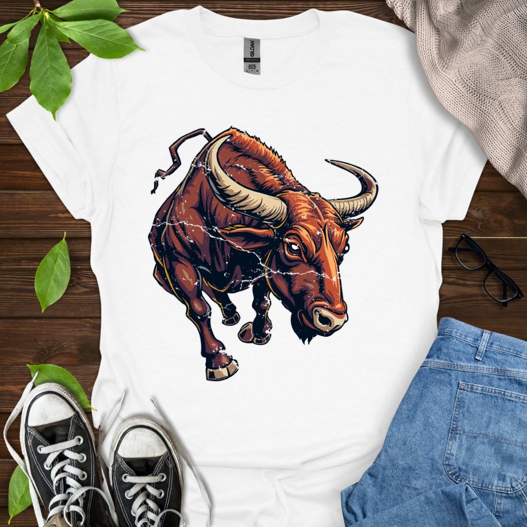 Printify T-Shirt White / XS Taurus - Graphic