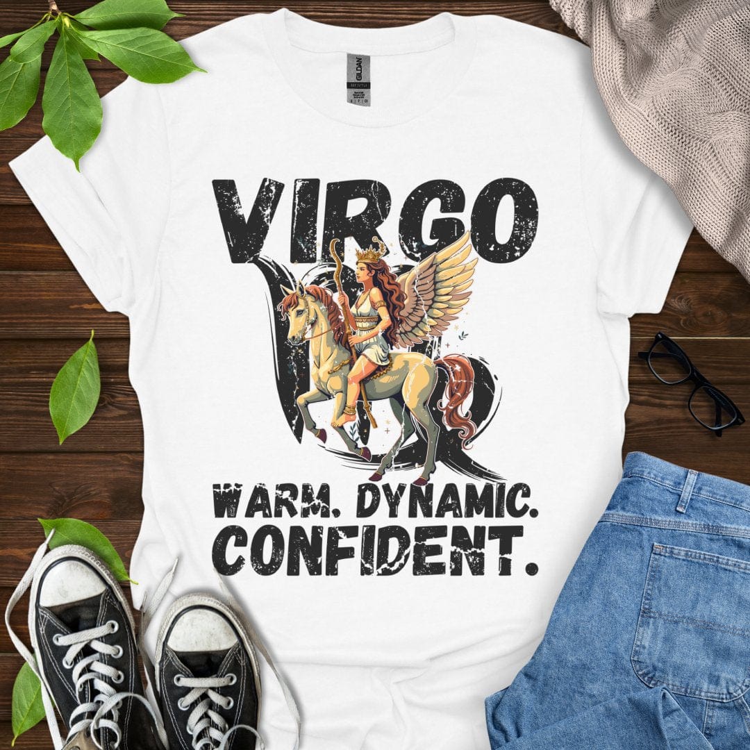 Printify T-Shirt White / XS Virgo - Warm. Dynamic. Confident.